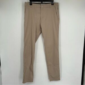 Birddogs Mens 34x33 Khaki Unlined Chino Golf Stretch Performance Beige Pants